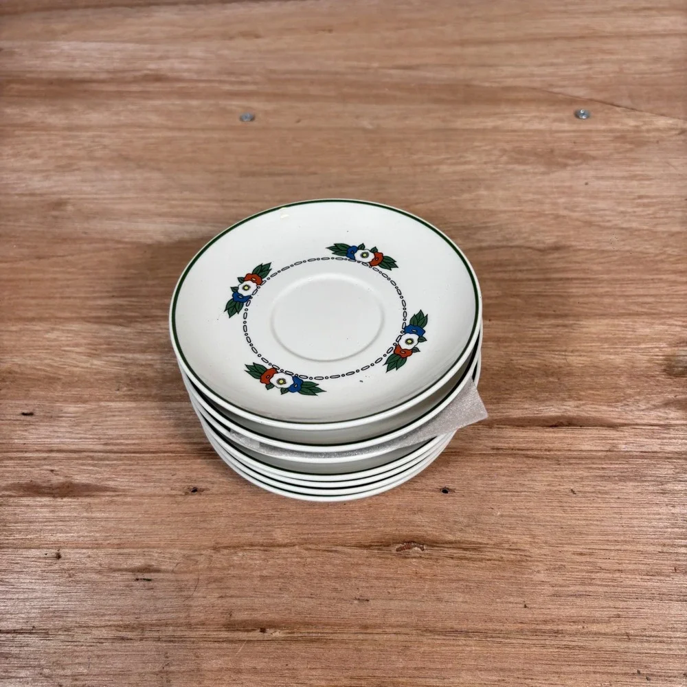 Villeroy&Boch Hansi d'Alsace Saucers Vitro-Porcelaine Floral Set of 7 Luxembourg